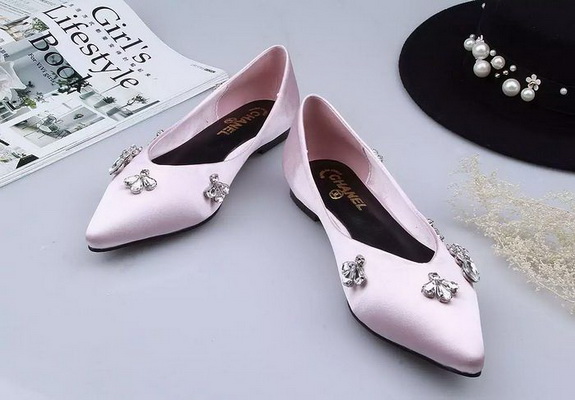 CHANEL Shallow mouth flat shoes Women--009